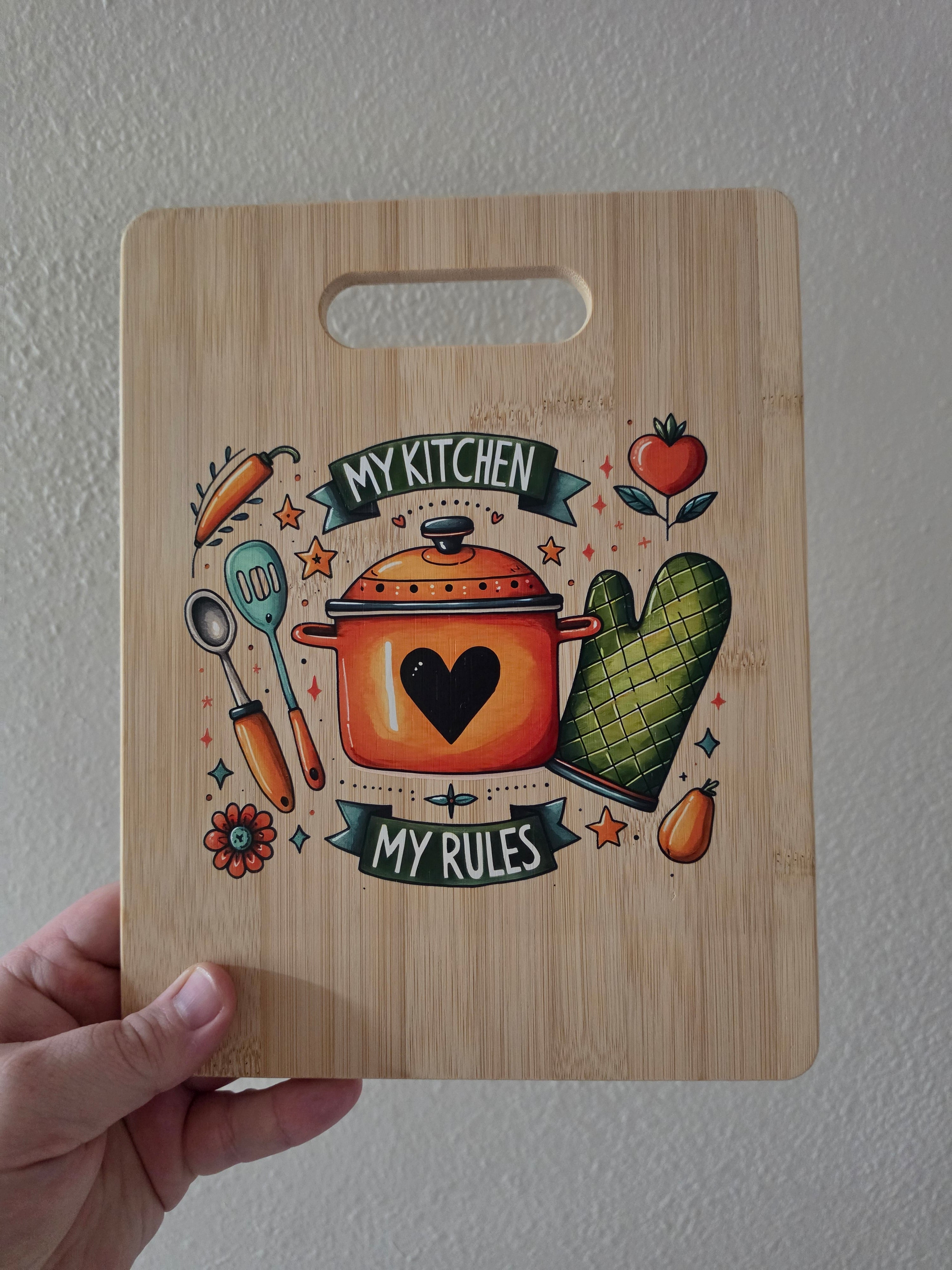 Kitchen Rules Cutting Board Decoration
